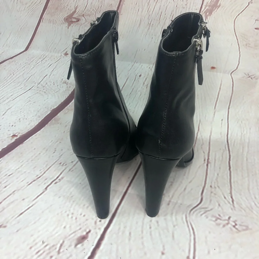 Zipper high heel booties - size 9